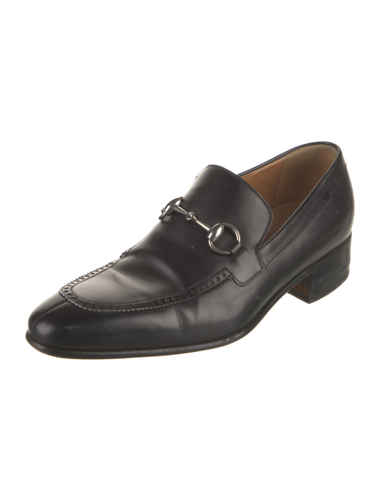 Gucci Horsebit Accent Leather Dress Loafers